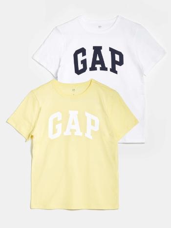 GAP Tricou pentru copii 2 buc Galben Alb