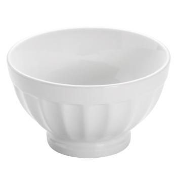 Bol din porțelan Maxwell & Williams Basic Ribbed, ø 10,5 cm, alb