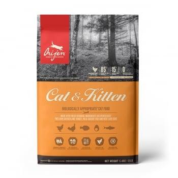 ORIJEN Cat & Kitten, pachet economic hrană uscată fără cereale pisici, 5.4kg x 2