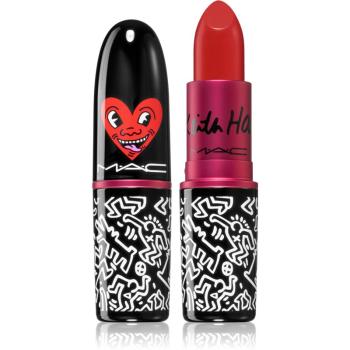 MAC Cosmetics  Lipstick Viva Glam X Keith Haring ruj cu persistenta indelungata culoare Red Haring 3 g