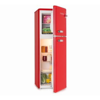 Klarstein Audrey, frigider-congelator, 90 l/39 l, retro aspect, roșu
