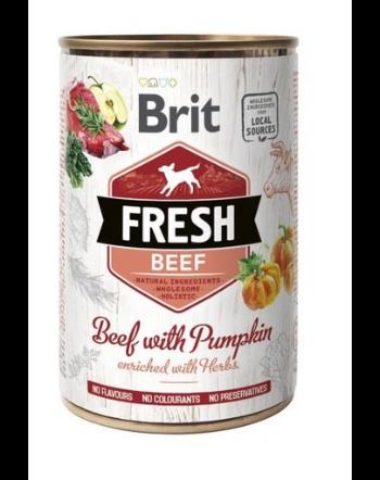 BRIT FRESH Beef &amp; Pumpkin 400 g vita si dovleac pentru caini