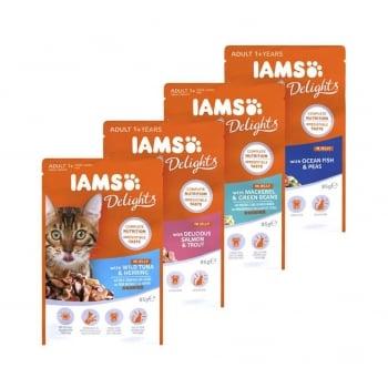 Iams Delights Cat Sea Collection Multipack in Jelly, 12x85 g
