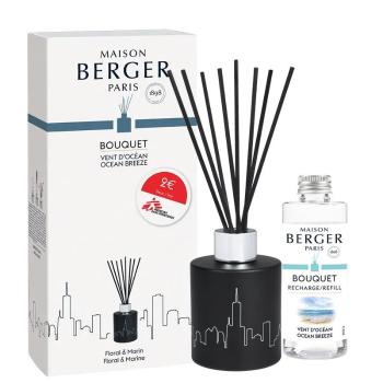 Maison Berger Paris Set cadou difuzor pentru sprijinul Medicilor fără frontiere negru + reumplere Mirosul oceanului 100 ml