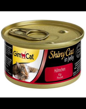 GIMCAT Shiny Cat Chicken in Jelly 70 g Hrana umeda cu pui in aspic, pisici adulte