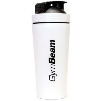GymBeam Shaker Steel shaker pentru sport culoare White 750 ml