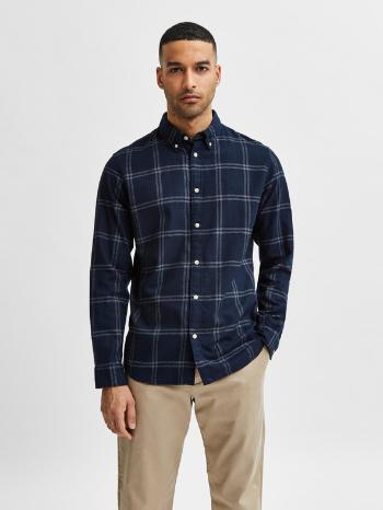 Selected Homme Slim Flannel Cămașă Albastru