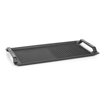 Klarstein Delicatessa Grill Pan , placă pentru grill, accesoriu pentru plită cu inducție, negru