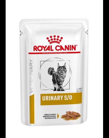 ROYAL CANIN Veterinary Diet Feline Urinary S/O 12 x 85 g hrana umeda dietetica pentru pisici adulte cu afectiuni ale tractului urinar inferior