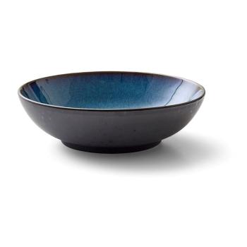 Bol din gresie ceramică pentru salată Bitz, ø 24 cm, negru - albastru