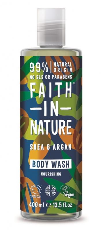 Faith in Nature Gel de duș cu argan și unt de shea (Nourishing Body Wash) 400 ml