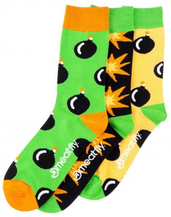 Meatfly 3 PACK - șosete Bomb socks S19 Multipack 39-42