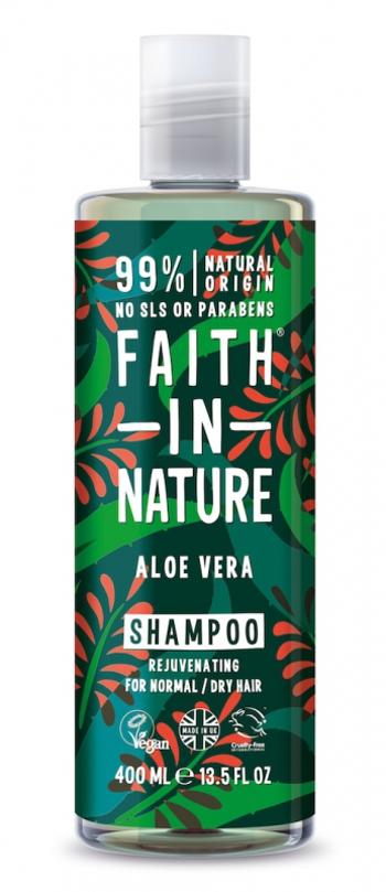 Faith in Nature Șampon natural de întinerire pentru păr normal și uscat Aloe vera (Rejuvenating Shampoo)(Hydrating Shampoo) 400 ml