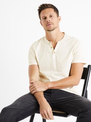 Celio Henley Cegeti Tricou Bej