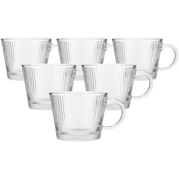 Altom Pahar de sticlă cu mâner Selena , 370 ml,set de 6