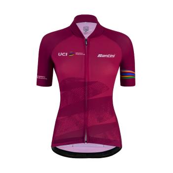 Santini UCI WORLD ECO LADY tricou - cyclamen 