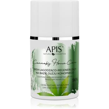 Apis Natural Cosmetics Cannabis Home Care crema hidratanta usoara pentru piele uscata spre sensibila 50 ml