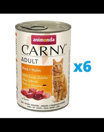 ANIMONDA Carny Adult set vita si pui, conserve 6 x 400 g pisici adulte