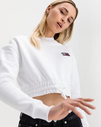 Tommy Jeans Super Cropped Badge Hanorac Alb