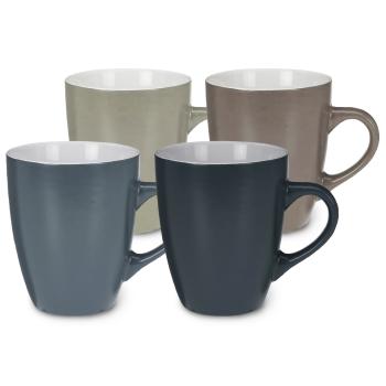 Set 4 piese de căni din ceramică, 340 ml