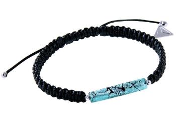 Lampglas Brățară frumoasă pentru parteneri Shamballa Turquoise Love cu argint pur în perla Lampglas BSHX8