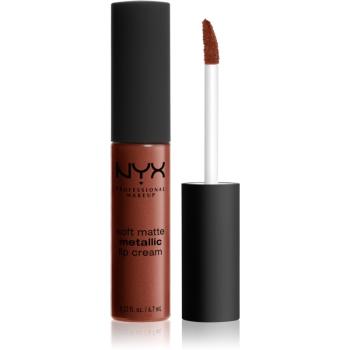 NYX Professional Makeup Soft Matte Metallic Lip Cream ruj de buze lichid cu finisaj metalic mat culoare 12 Dubai 6.7 ml