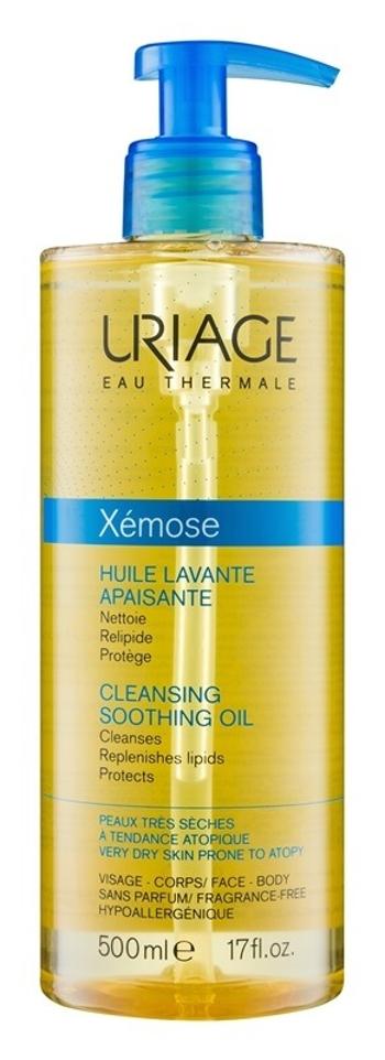 Uriage Calmantă de ulei demachiant pentru față și corp Xémose (Cleasing Soothing Oil) 500 ml