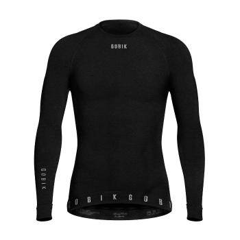 
                 GOBIK Tricou de ciclism cu mânecă lungă - WINTER MERINO - negru 
            