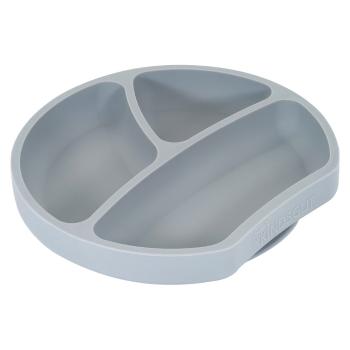 Farfurie pentru copii din silicon Kindsgut Plate, ø 20 cm, gri taupe