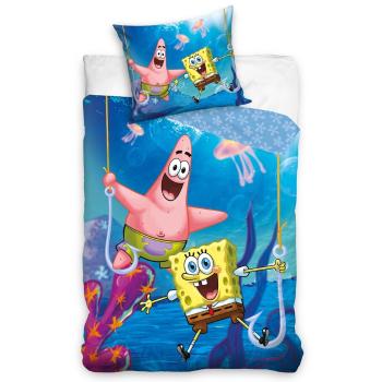 Lenjerie de pat pentru copii Sponge Bob pe cârlig, 140 x 200, 70 x 90 cm