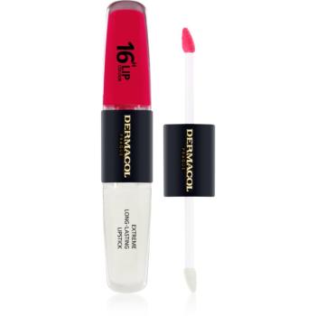 Dermacol 16H Lip Colour ruj rezistent si luciu de buze. culoare 04 Revenge Red 2x4 ml