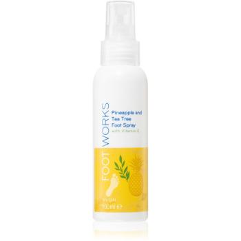 Avon Foot Works Pineapple and Tea Tree deodorant pentru picioare cu vitamina E 100 ml