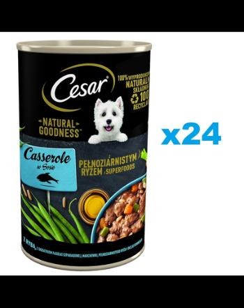 CESAR conserva hrana umeda pentru caini adulti 24x400g cu peste in sos