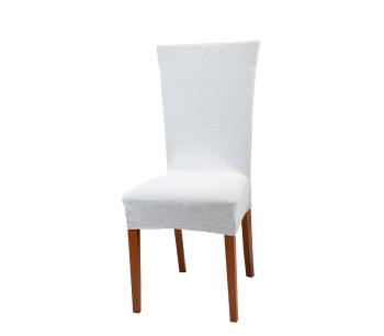 Husă scaun cu spătar - alb - Mărimea 80 x 40 cm