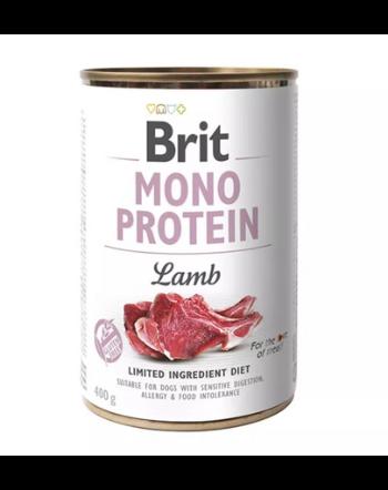 BRIT Mono Protein Lamb 400 g Hrana umeda pentru caini, cu miel