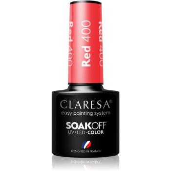 Claresa SoakOff UV/LED Color Rainbow Explosion lac de unghii sub forma de gel culoare Red 400 5 g