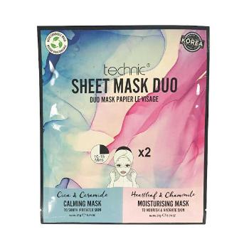 Technic Mască calmantă și calmantă și hidratantă Calming andMoisture Sheet Mask Duo
