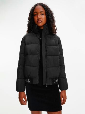 Calvin Klein Jeans Logo Hem Short Puffer Jacheta Negru