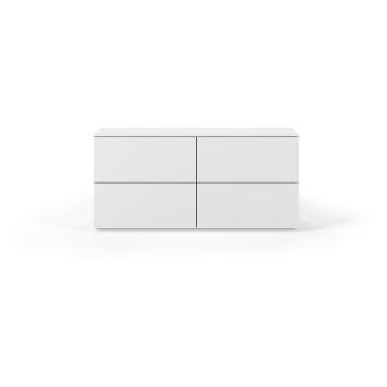 Comodă cu sertare TemaHome Join, alb, 120 x 54 cm