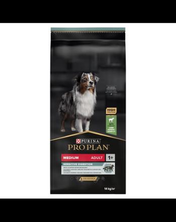 PURINA PRO PLAN Medium Adult Sensitive Digestion hrana uscata caini adulti de talie medie, cu miel 12 kg