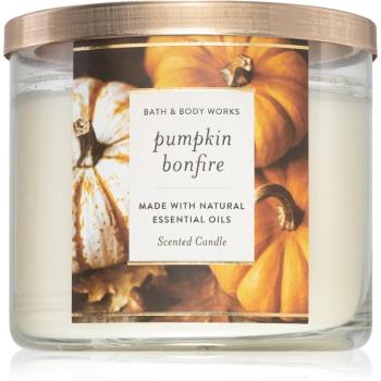 Bath & Body Works Pumpkin Bonfire lumânare parfumată  cu uleiuri esentiale 411 g