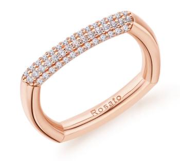 Rosato Inel elegant bronz din argint cu pietre de zircon Bianca RZBI32 56 mm