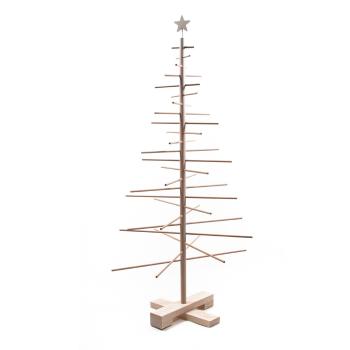 Brad din lemn pentru Crăciun Nature Home Xmas Decorative Tree, înălțime 125 cm