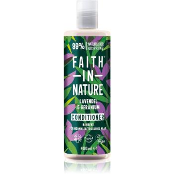 Faith In Nature Lavender & Geranium balsam natural pentru par normal spre uscat 400 ml