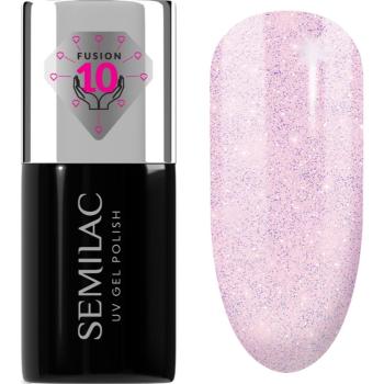 Semilac UV Hybrid Extend Care 5in1 lac de unghii sub forma de gel cu efect de nutritiv culoare 806 Glitter Delicate Pink 7 ml