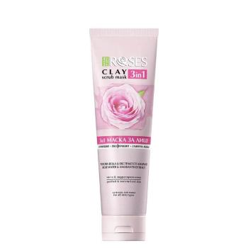 ELLEMARE Mască hidratantă de curăţare cu lut RosesHydra Plus(Clay Scrub Mask)150 ml