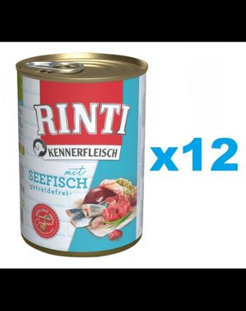 RINTI Kennerfleisch Sea Fish conserve caini 12x400 g peste marin