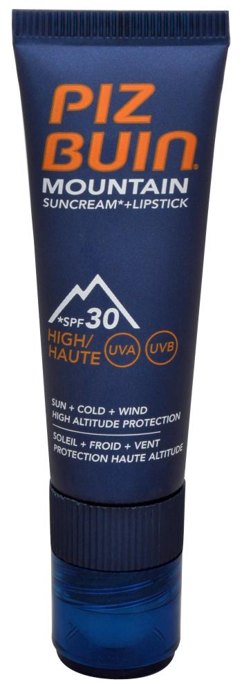 Piz Buin Cremă de protecție solară SPF 30 și balsam protector de buze SPF 30 2 in 1 (Mountain Combi "2 in 1" Sun Cream a Lipstick) 20 ml + 2,3 ml