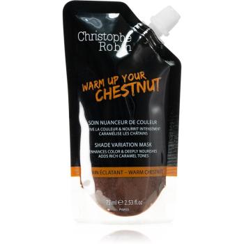Christophe Robin Shade Variation Mask mască colorantă pentru păr Warm Chestnut 75 ml
