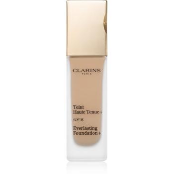 Clarins Everlasting Foundation+ fard lichid de lunga durata SPF 15 culoare 114 Cappuccino  30 ml